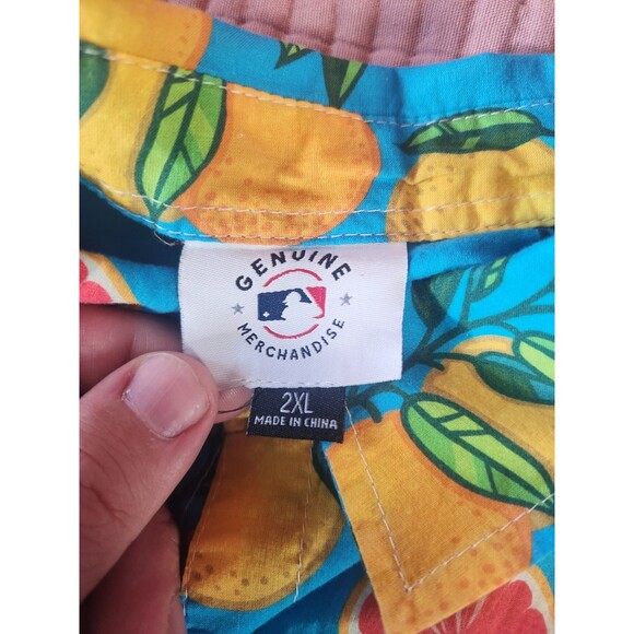 Grapefruit League Button Up Shirt Mens 2XL XXL All Over Print Genuine MLB - Picture 3 of 6